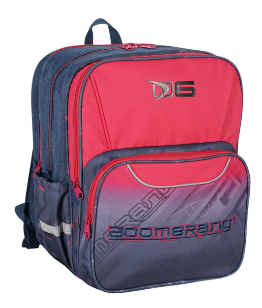 Boomerang X-Large 3 Division Backpack – Pink – Heavy-Duty School & Travel Backpack