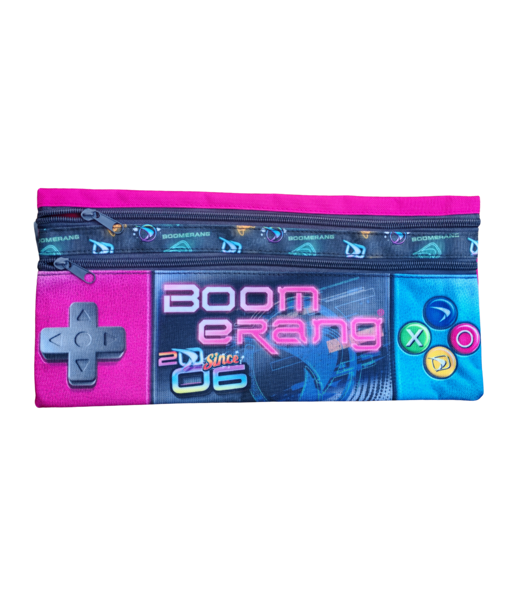 Boomerang 34 cm Multi-Colour Pencil Case – School & Stationery Organizer (Design 3)