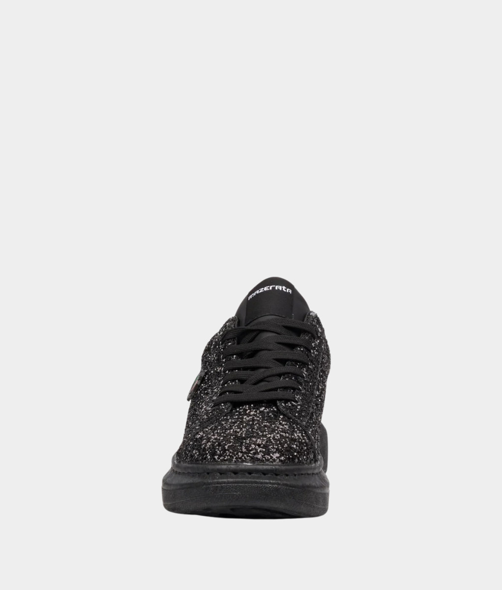 Mazerata Kelvis Men’s Rhinestone Sneakers – Black
