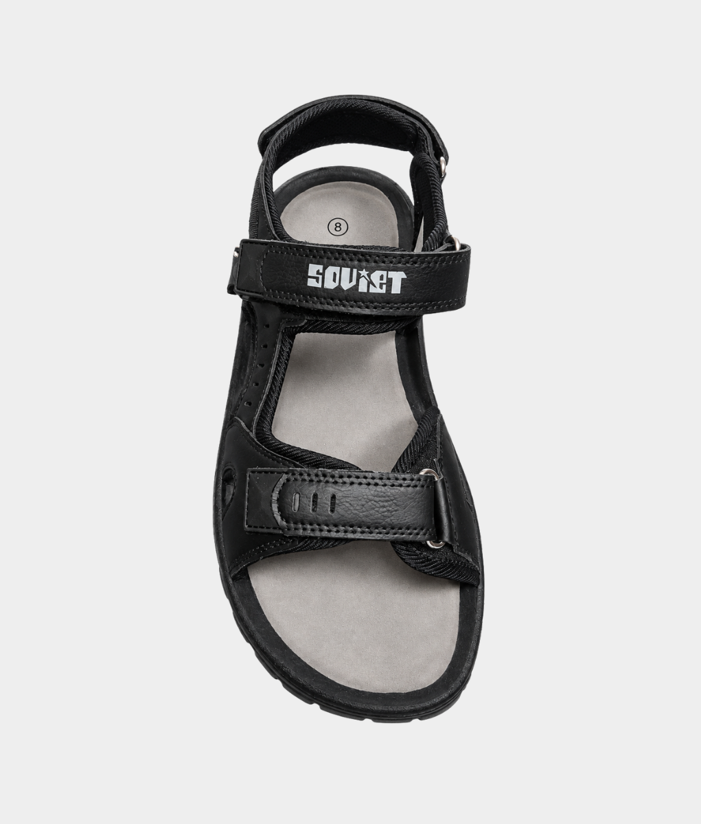 Soviet Challenger Men's Velcro Sandal – Black