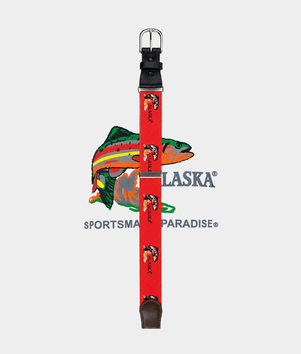Alaska Red Stretch Adjustable Belt – 35mm Elastic Waist Belt