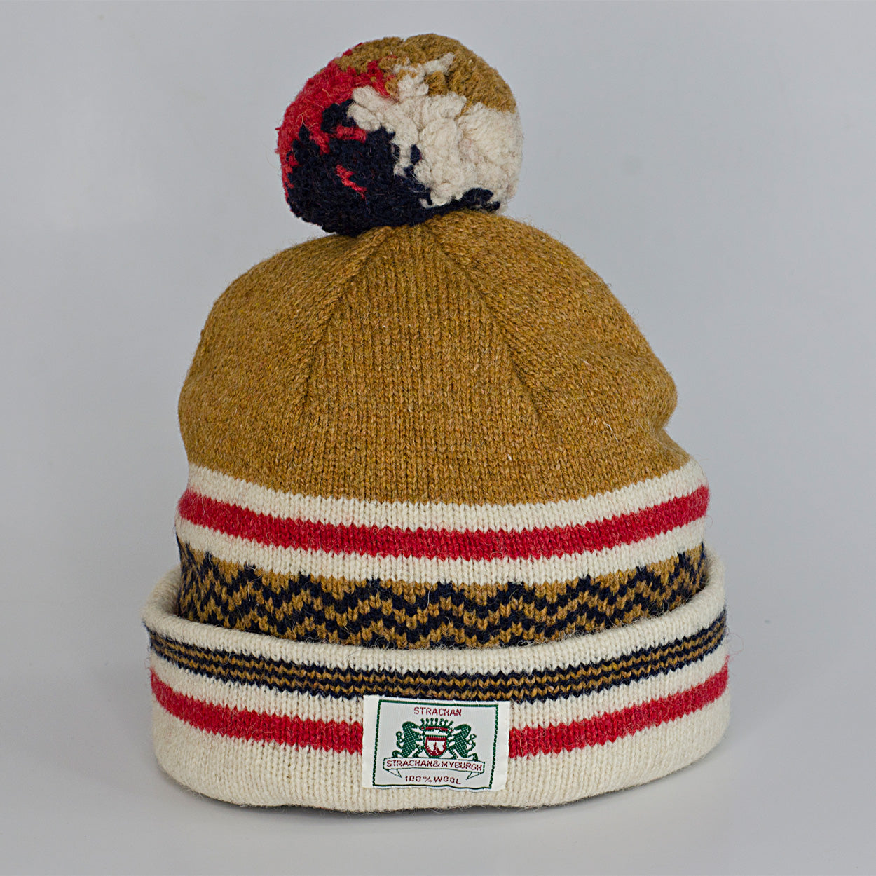 Strachan Khaki & Taupe Beanie – Classic Winter Knit