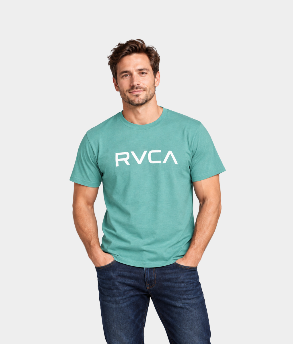 RVCA Men's Logo T-Shirt – Bottle Green