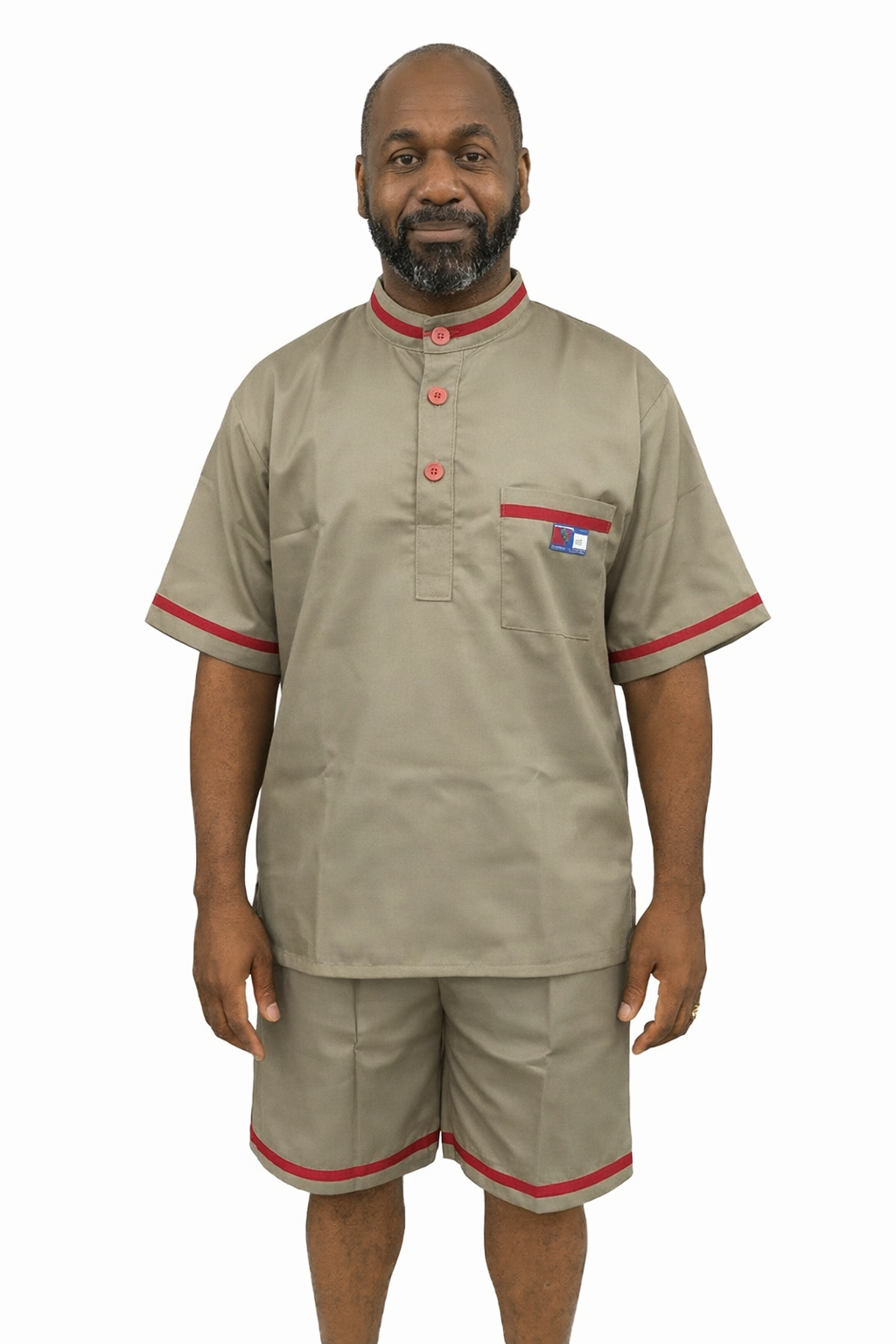 2-Piece Khaki Kitchen Suit – Chef & Hospitality Workwear Set