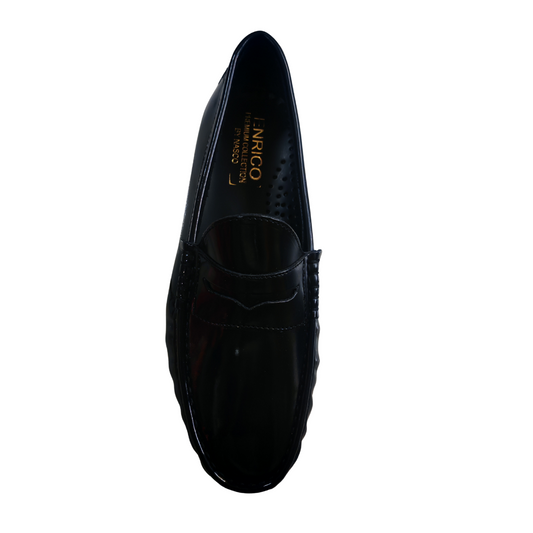 Enrico Black Horse Formal Loafer – Black Leather (South Africa)