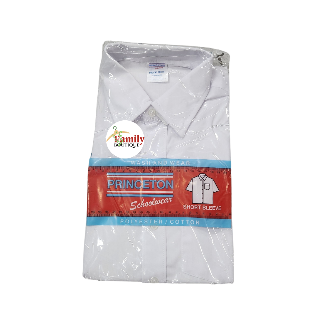 White Short Sleeve Shirt – Princeton / Classic Uniform & Everyday Shirt