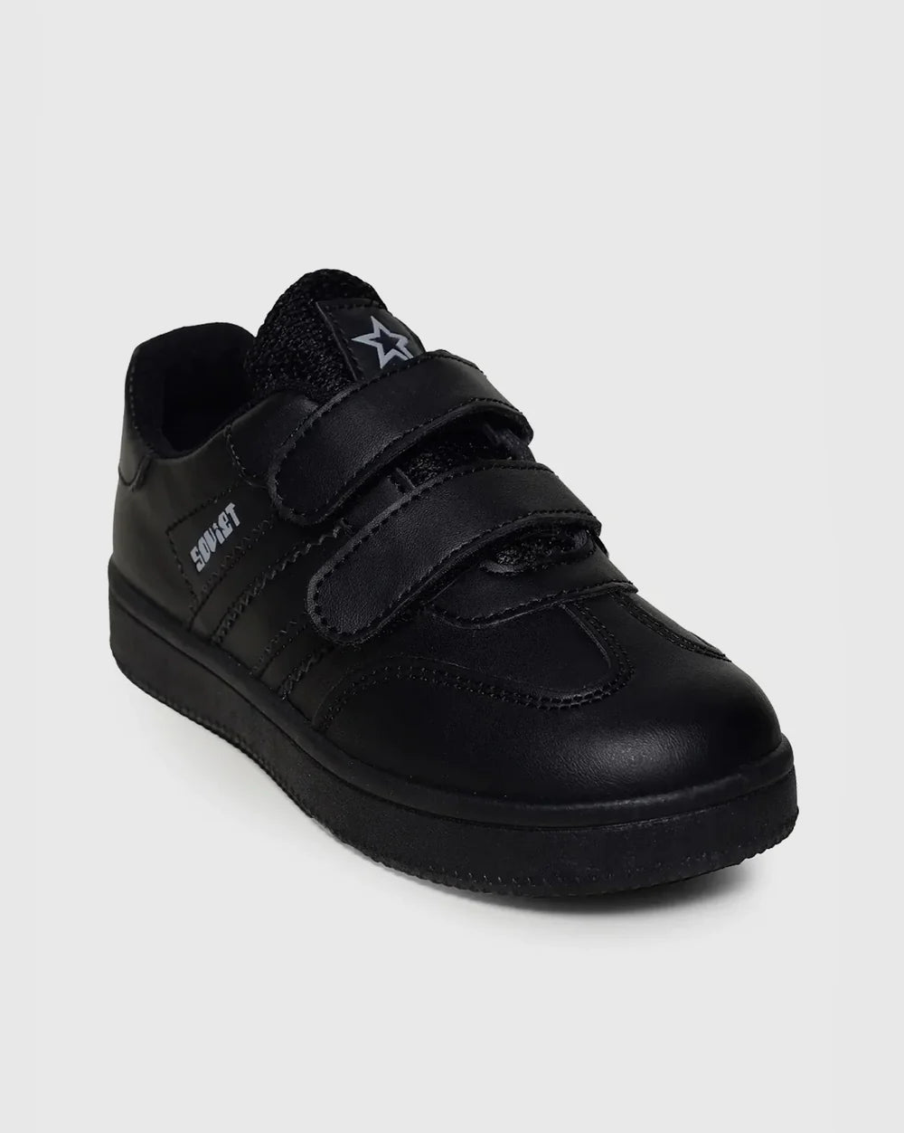 Soviet Kids Low-Cut Casual Velcro Sneaker – Black