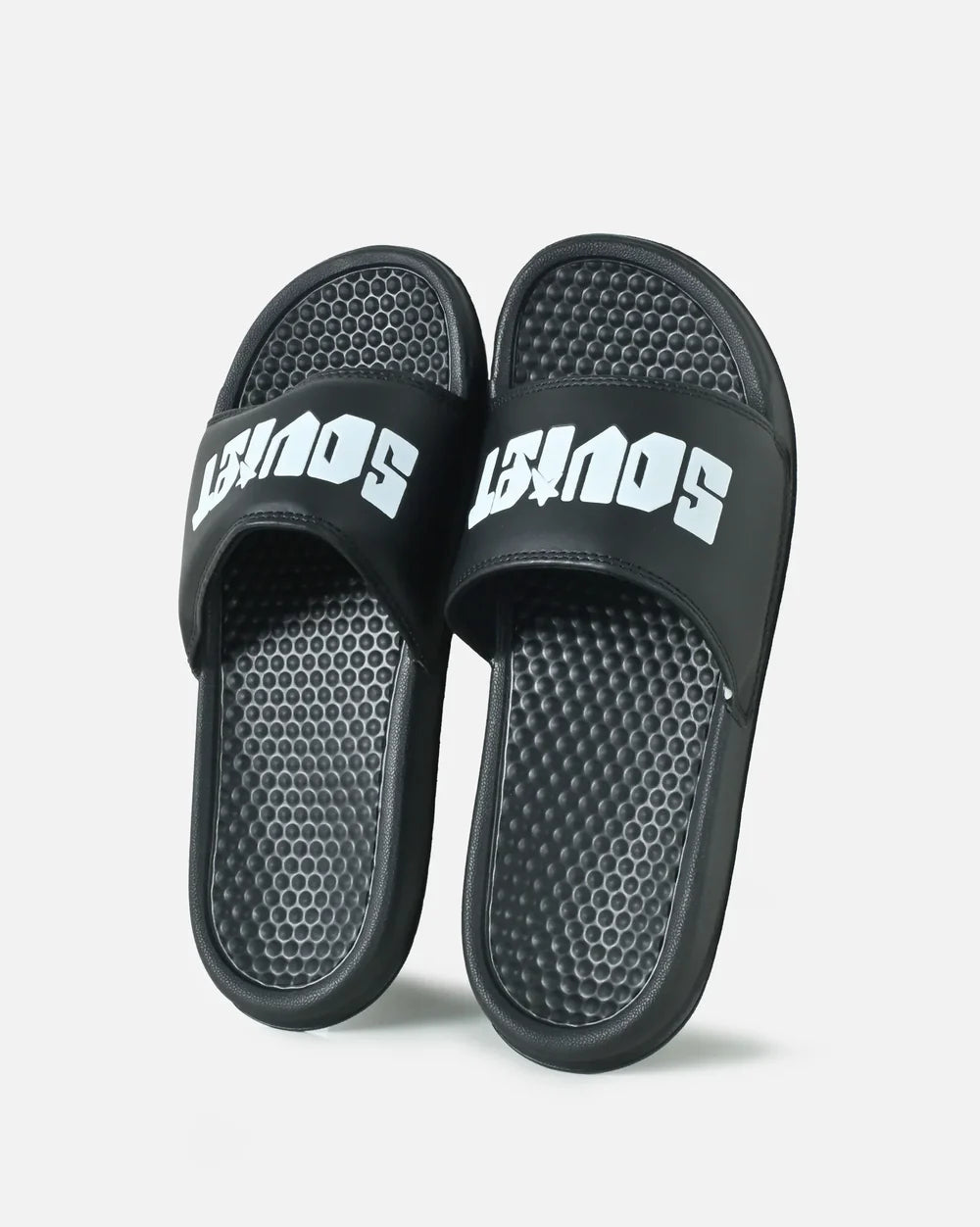 Soviet Bahamas Casual PU Sandal – Black Mono