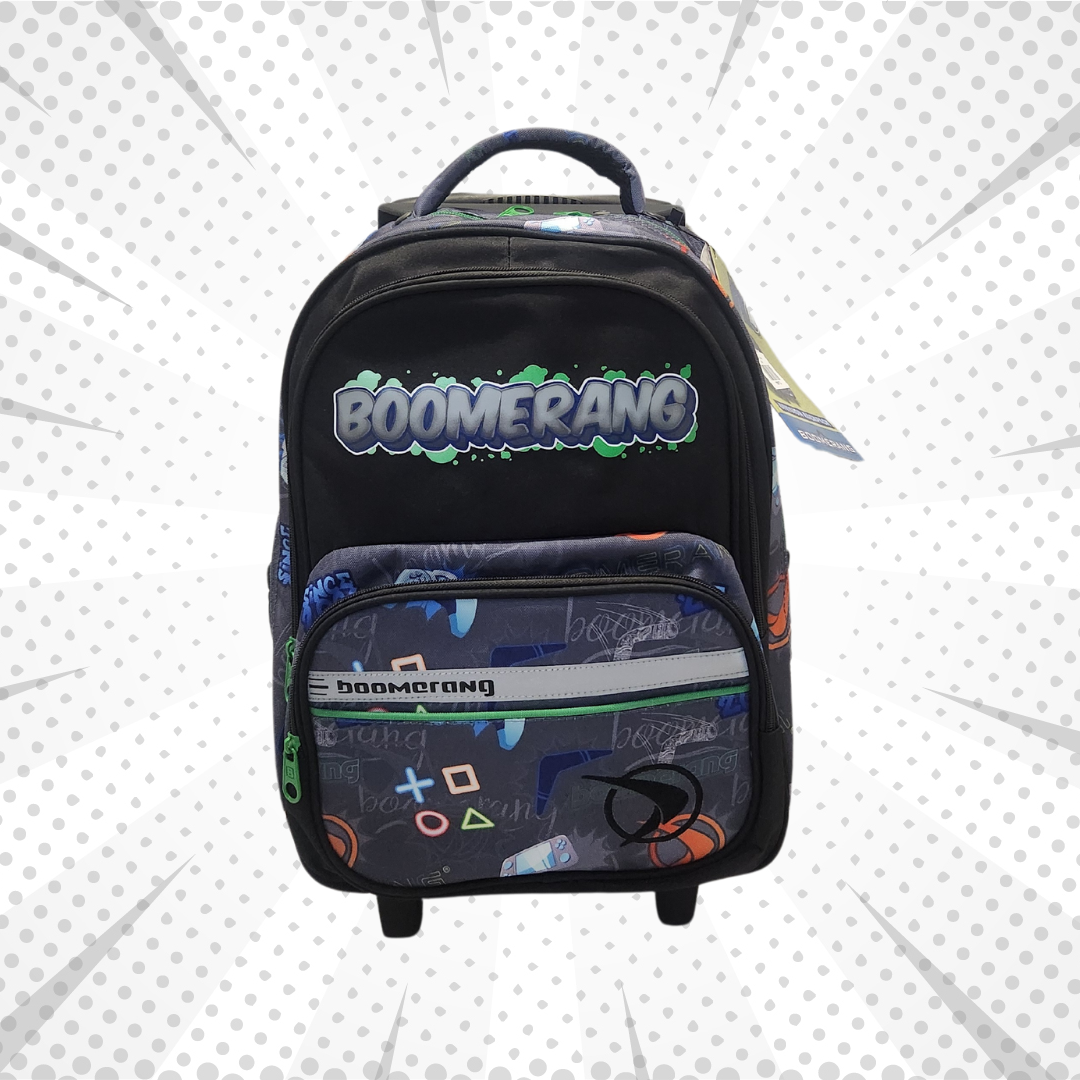 Boomerang Medium Trolley School Bag – Grey