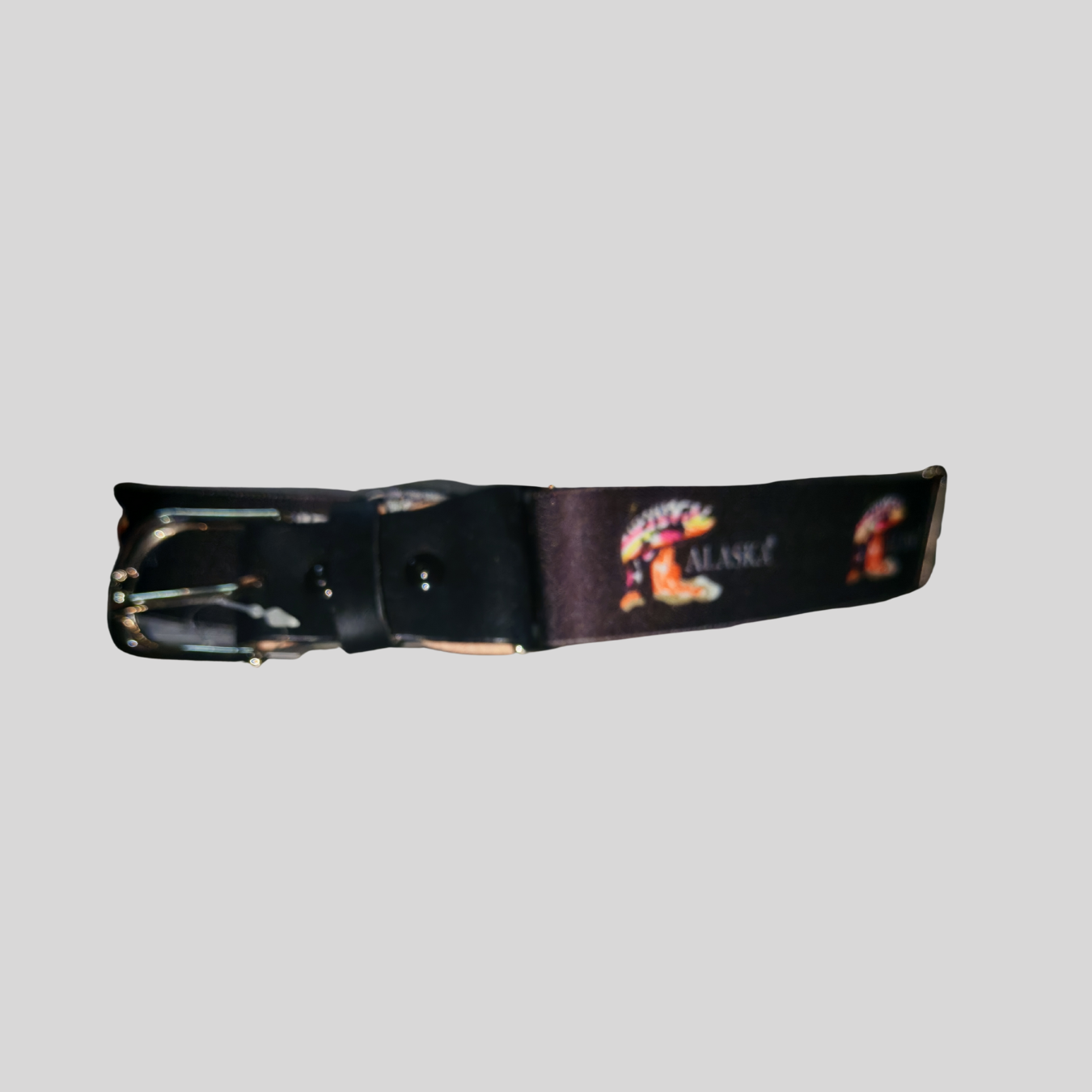 Red Stretch Adjustable Belt – “Alaska Black” 35 mm Elastic Waistband
