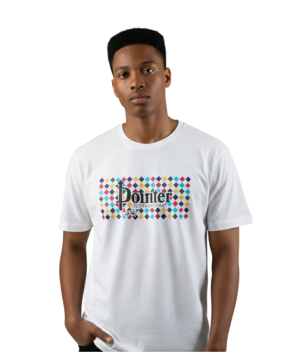 Pointer White T-Shirt with Chest Design | Fast Shipping SA