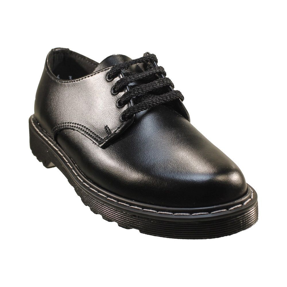 Buccanneer Boys Lace-Up School Shoe – Black