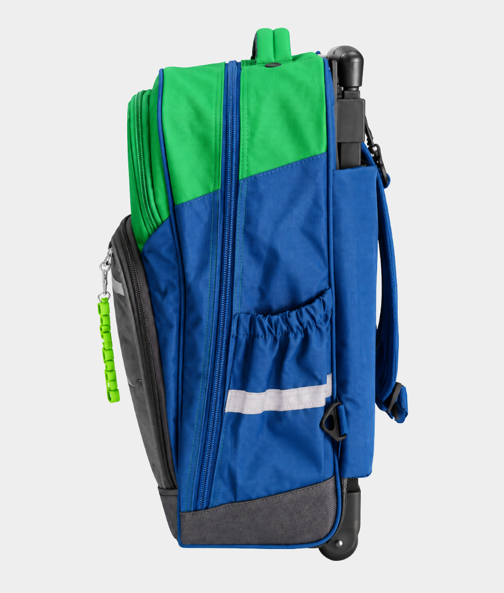 Boomerang Large Nylon Trolley Bag – Green / Multi-Use Travel & School Bag