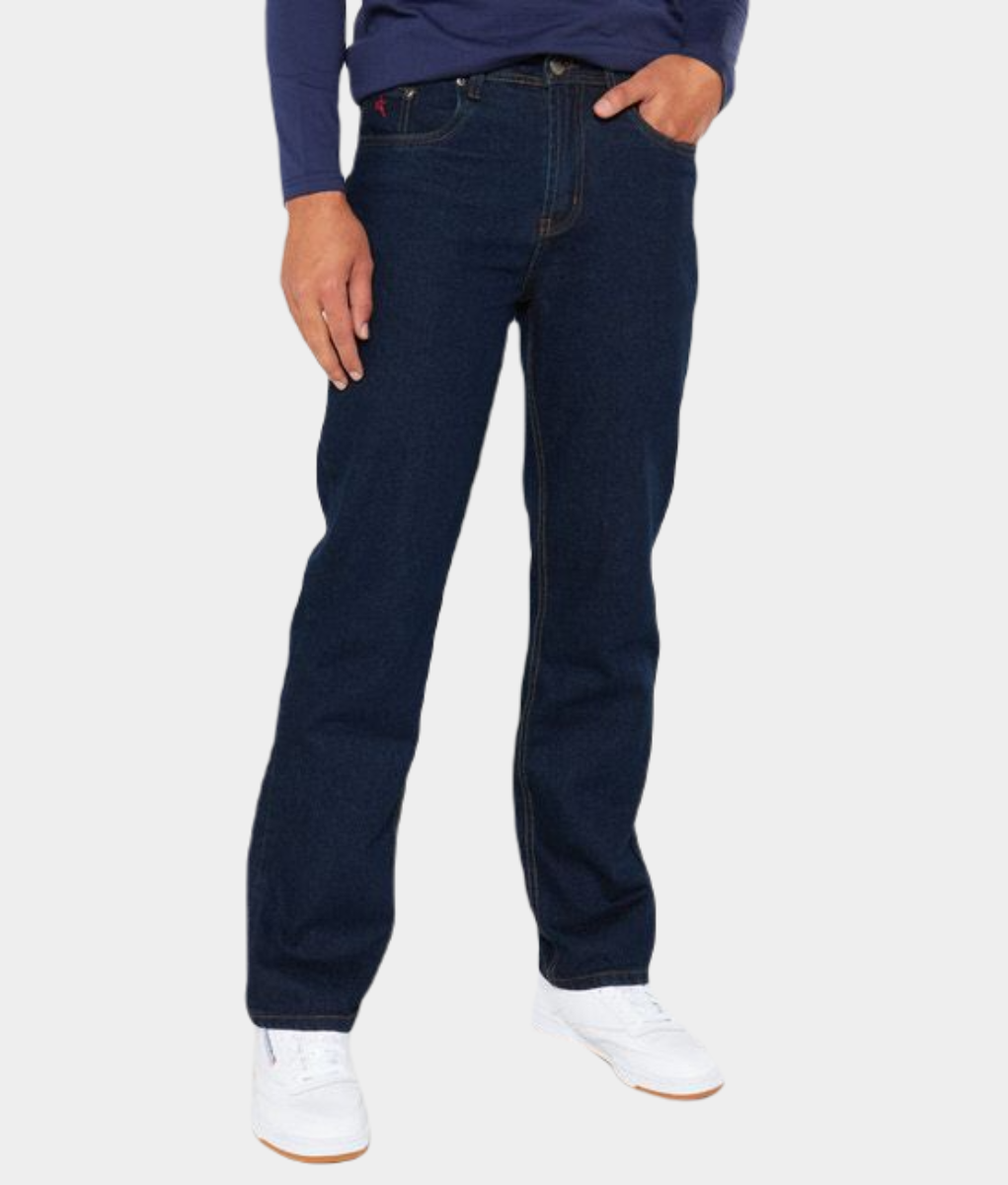 Soviet Enigma Blue Black Jeans – Men’s Classic Straight Fit