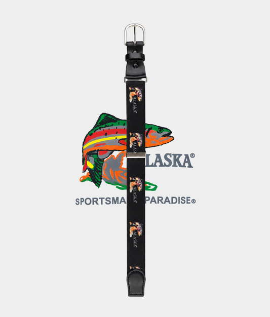 Alaska Black Stretch Adjustable Belt – 35mm Elastic Waist Belt