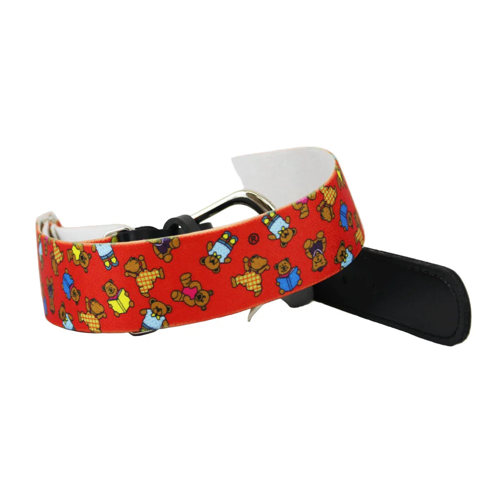 Red Stretch Adjustable Belt – “Teddy Bear” 35 mm Elastic Waistband