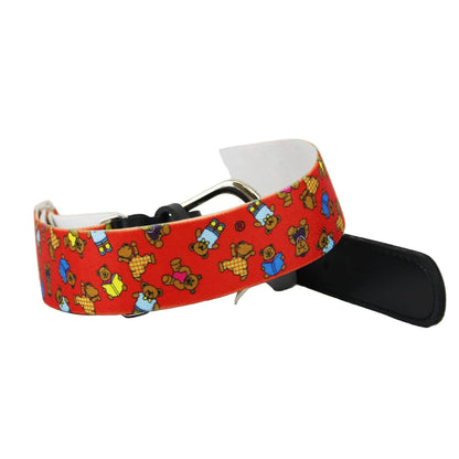 Red Stretch Adjustable Belt – “Teddy Bear” 35 mm Elastic Waistband