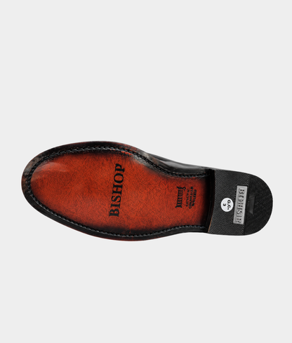 Bishop Men's Premium Welted Single Monk Strap Shoe – Black