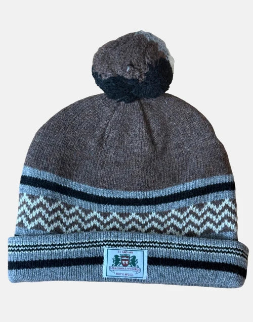 Strachan Brown & Grey Beanie – Classic Winter Knit