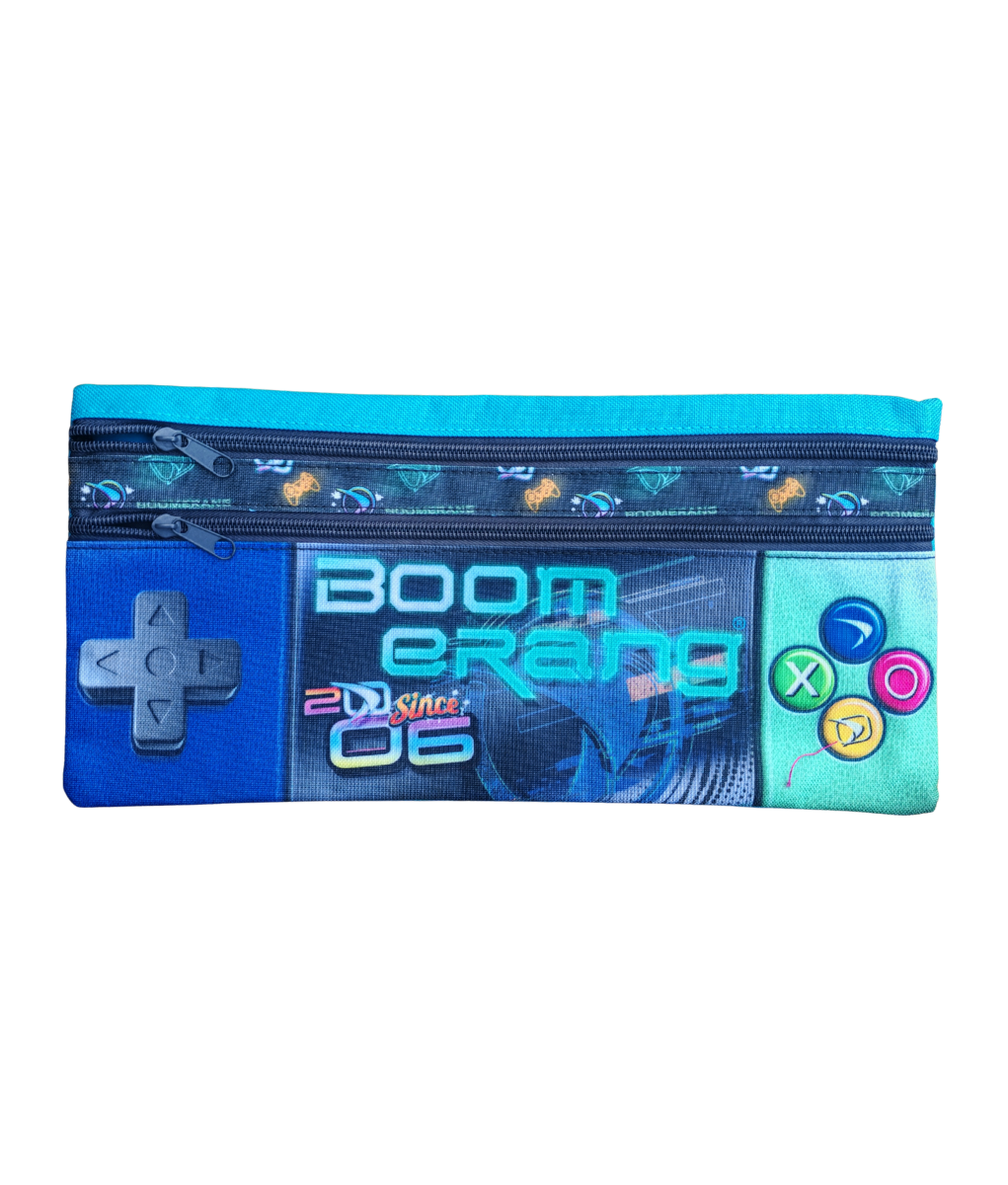 Boomerang 34 cm Multi-Colour Pencil Case – School & Stationery Organizer (Design 1)