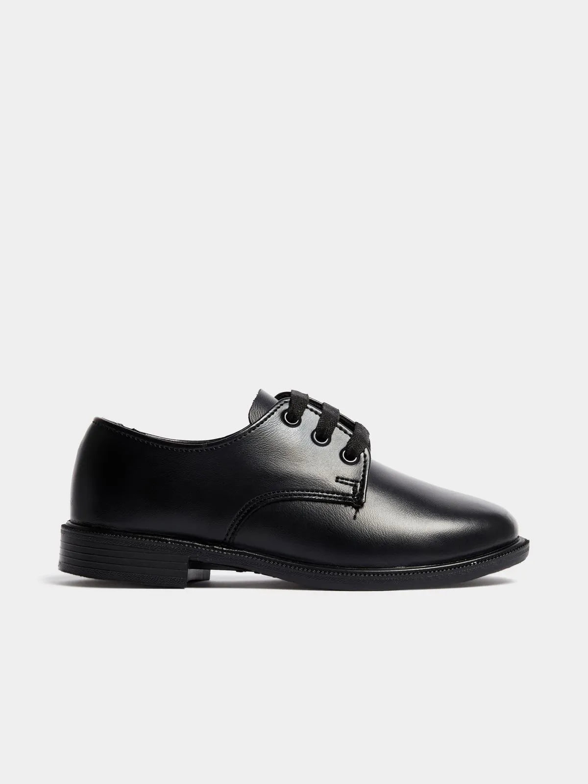 Toughees Hank  Lace Up School Shoe - Black