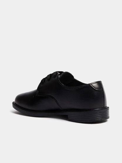 Toughees Hank  Lace Up School Shoe - Black