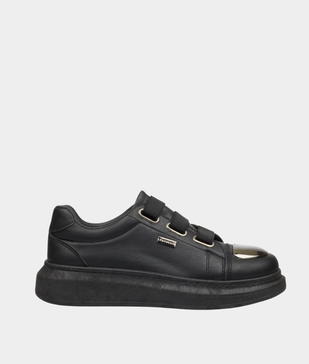 Urbanart Hype 12 Men's Triple-Strap Sneakers – Black