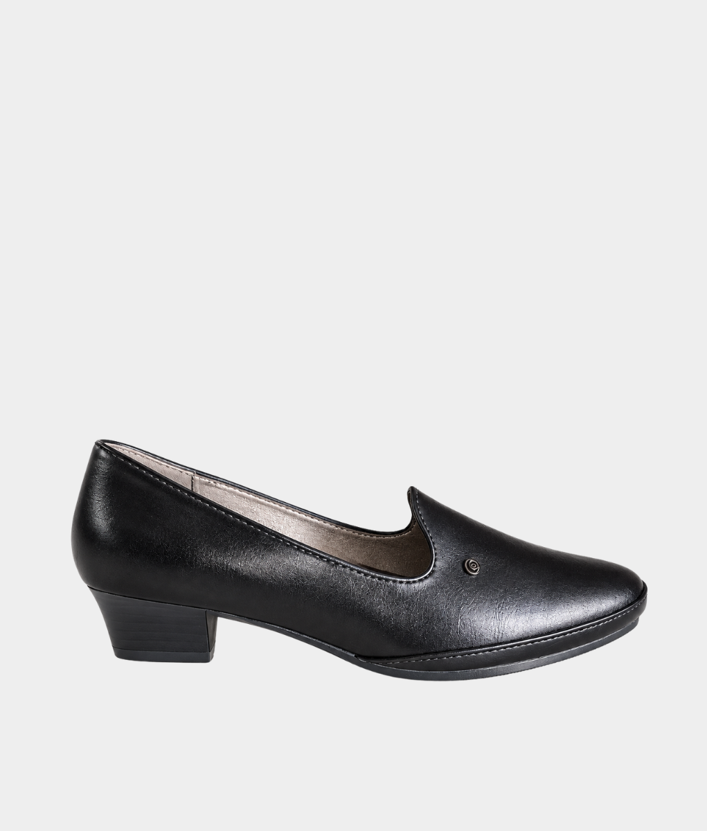 Pierre Cardin Malva Ladies Black Low Heel Court Shoe – Church & Formal Shoe
