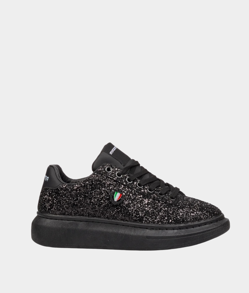 Mazerata Kelvis Men’s Rhinestone Sneakers – Black