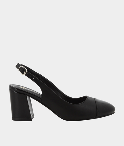 Pierre Cardin Babsy Ladies Slingback Block Heel – Black