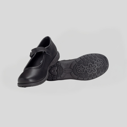 Hush Puppies Scala Girls Mary-Jane Buckle – Black