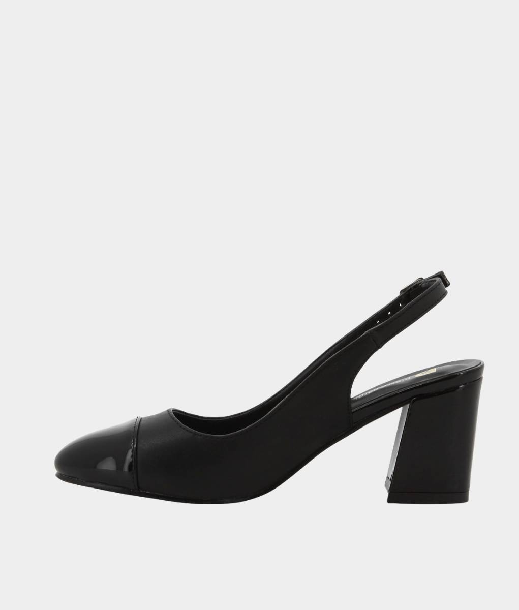 Pierre Cardin Babsy Ladies Slingback Block Heel – Black