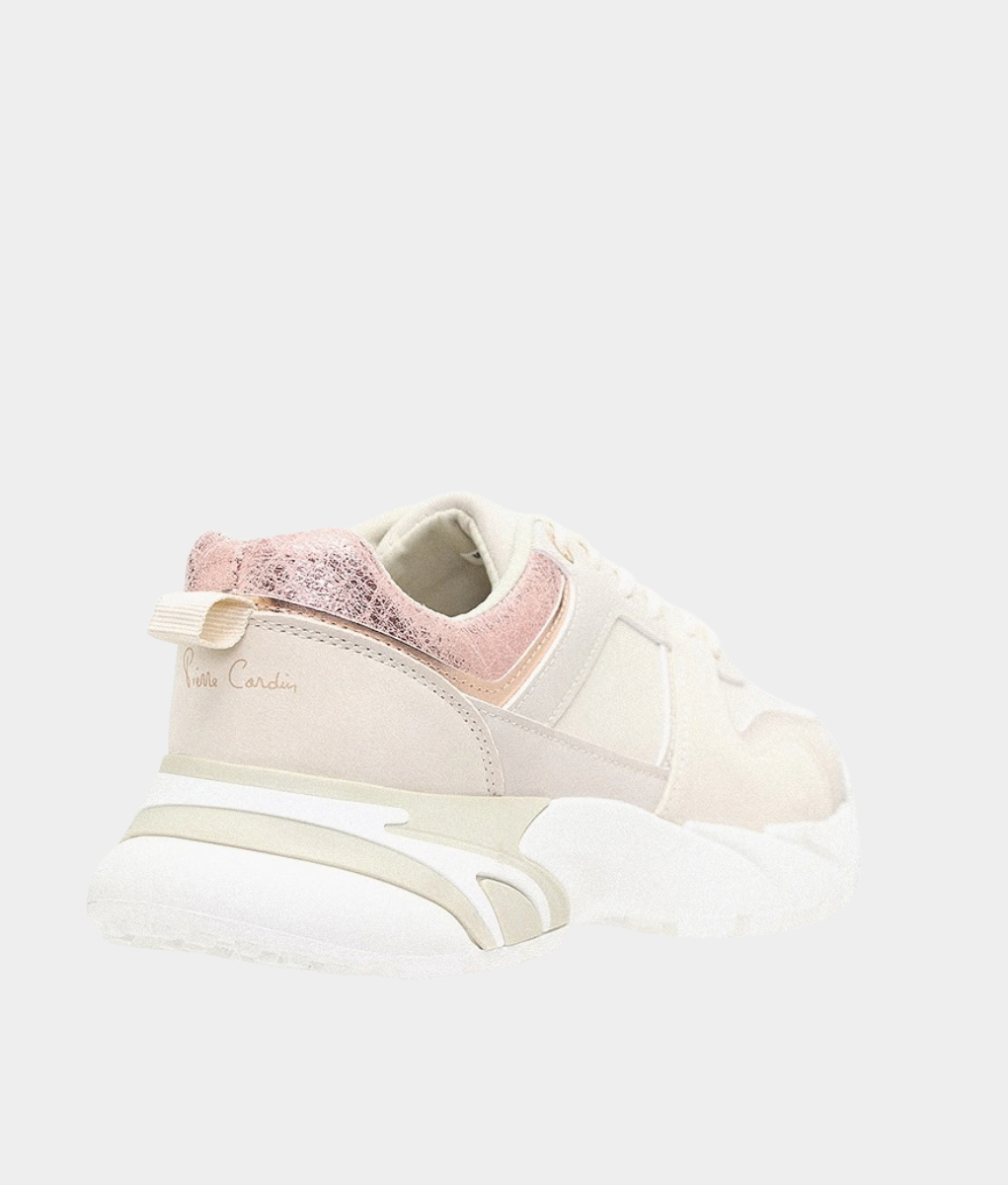 Pierre Cardin Campenule Ladies Chunky Sneakers – Beige/Rose Gold