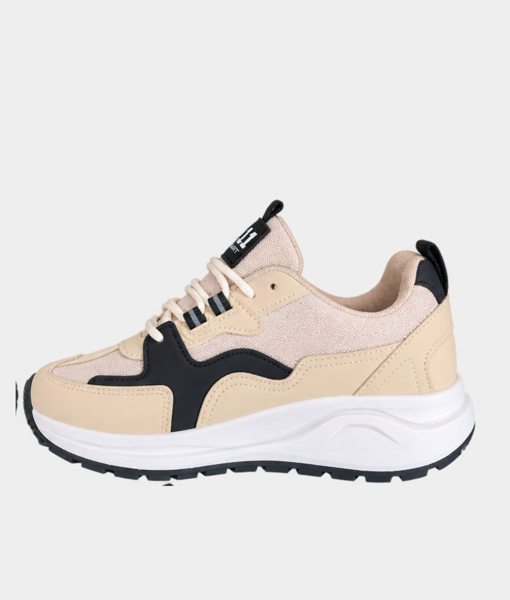 Urbanart Redo5 Men's Faux Nubuck & Canvas Sneakers – Beige