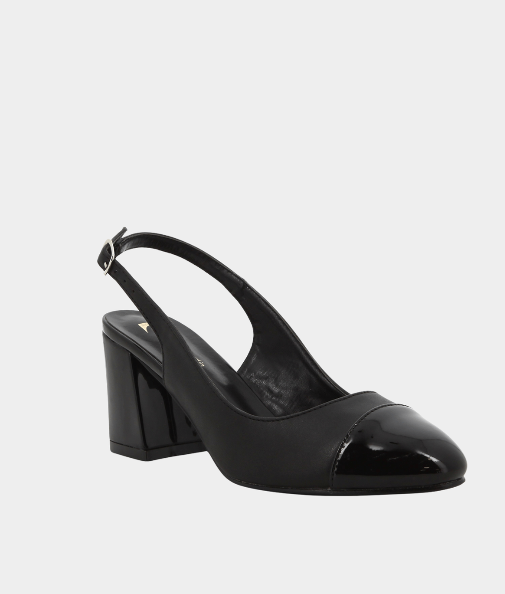 Pierre Cardin Babsy Ladies Slingback Block Heel – Black
