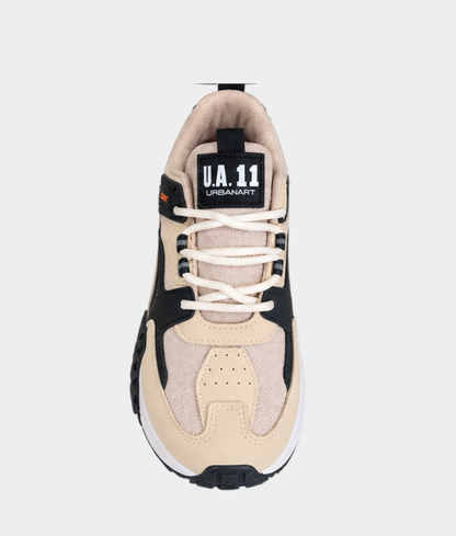 Urbanart Redo5 Men's Faux Nubuck & Canvas Sneakers – Beige
