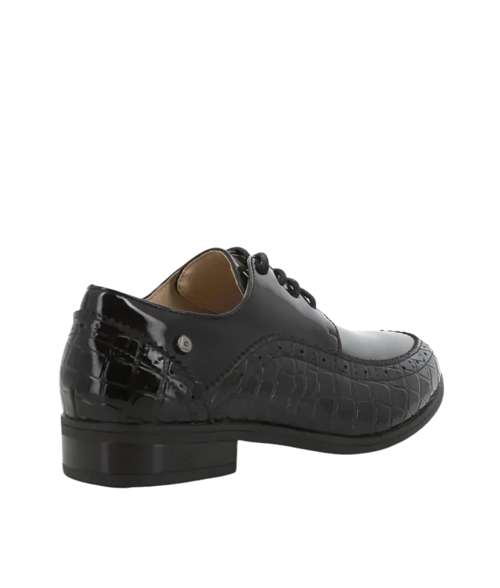 Pierre Cardin Black Patent Church Shoe – Ladies Formal Lace-Up