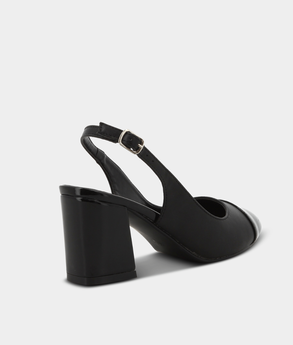 Pierre Cardin Babsy Ladies Slingback Block Heel – Black