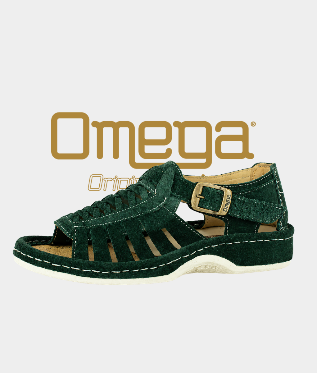Omega Kgosi Leather Sandal – Forest Suede | Unisex Genuine Leather