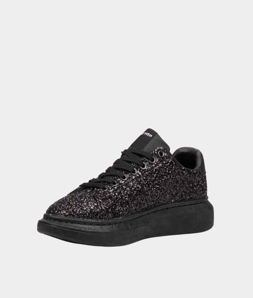 Mazerata Kelvis Men’s Rhinestone Sneakers – Black