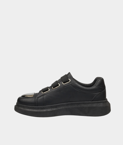 Urbanart Hype 12 Men's Triple-Strap Sneakers – Black