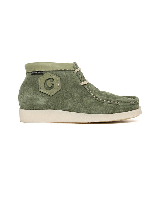Men’s Grasshoppers Brooklyn Suede Leather Moccasins – Moss Green Casual Shoes South Africa