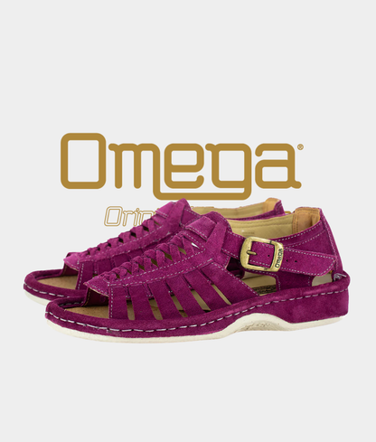 Omega Kgosi Leather Sandal – Cerise Suede | Unisex Genuine Leather