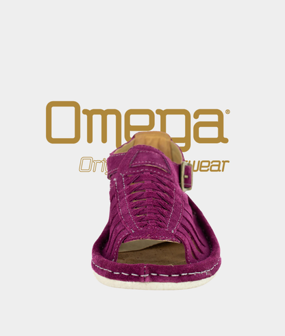 Omega Kgosi Leather Sandal – Cerise Suede | Unisex Genuine Leather