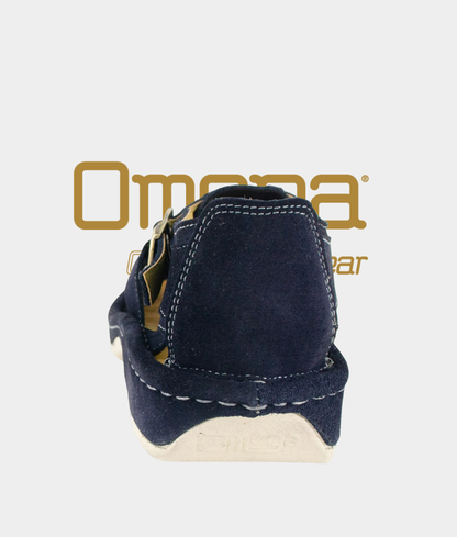 Omega Kgosi Leather Sandal – Navy Suede | Unisex Genuine Leather
