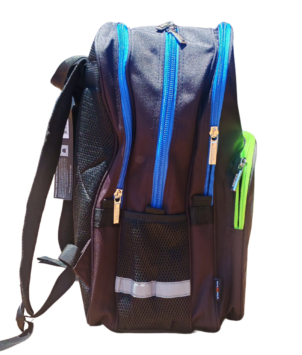 Bronx Every Day New York XL Backpack – Black with Green & Blue
