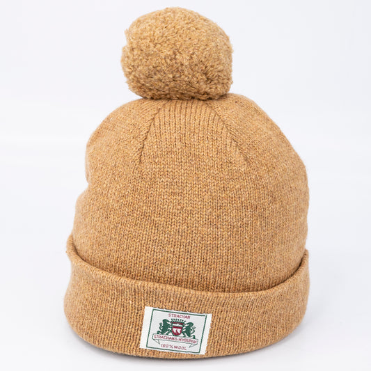 Strachan Plain Tan Beanie – Classic Winter Knit