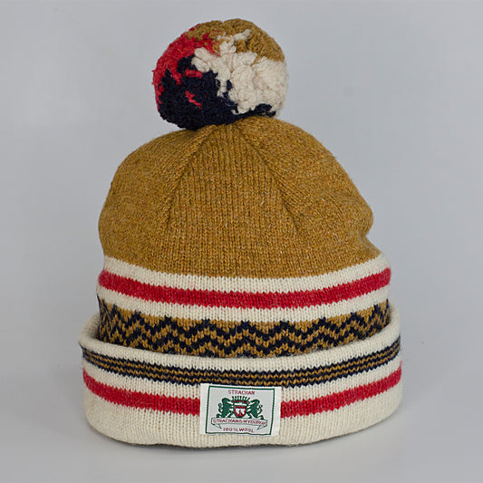 Strachan Khaki & Taupe Beanie – Classic Winter Knit