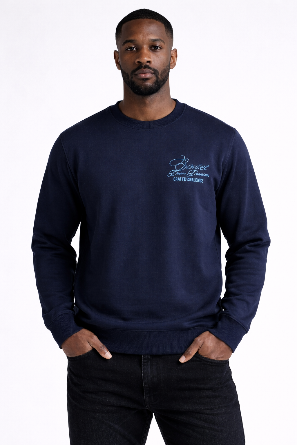 Soviet Asher Navy Sweatshirt – Men’s Crew Neck
