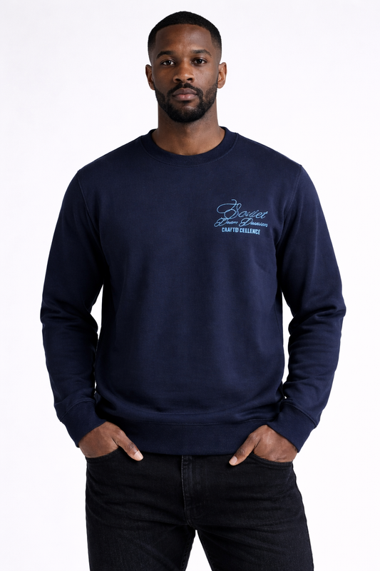 Soviet Asher Navy Sweatshirt – Men’s Crew Neck